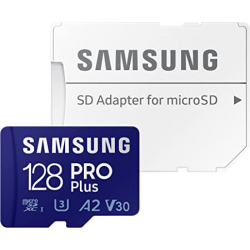SAMSUNG PRO+ MicroSD memory card with adapter 128GB