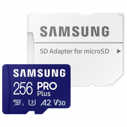 SAMSUNG PRO+ MicroSD memory card with adapter 256GB
