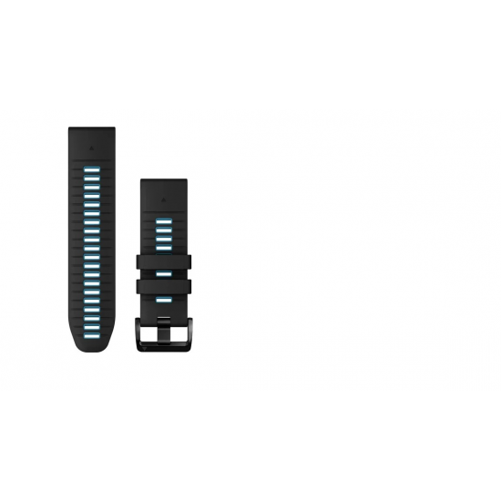 GARMIN siksna pulkstenim Quickfit 26mm Silicone black/cirru sblue
