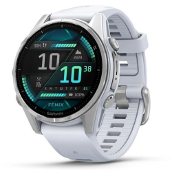 GARMIN pulkstenis Fenix 8 43mm Sapphire Amoled silver/whitestone