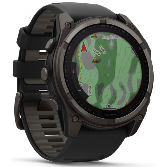 GARMIN pulkstenis Fenix 8 51mm Sapphire Solar carbon grey