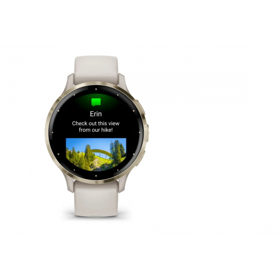 GARMIN pulkstenis Venu 3S GPS WiFi 41mm ivory grey/soft gold