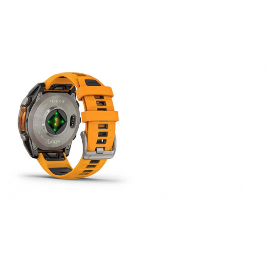 GARMIN pulkstenis Fenix 8 51mm Sapphire AMOLED graphite grey/orange