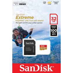 SANDISK  Micro SD Extreme CL10/U3/100 MB/s 32pcs
